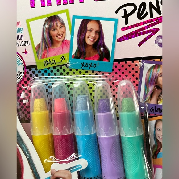 NWT HAIR CHALK PENS AND CHARM BRACELET - Picture 4 of 9